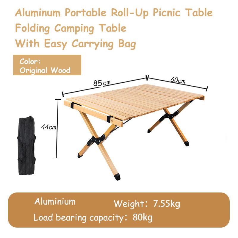 Aluminum Portable Roll-Up Picnic Table